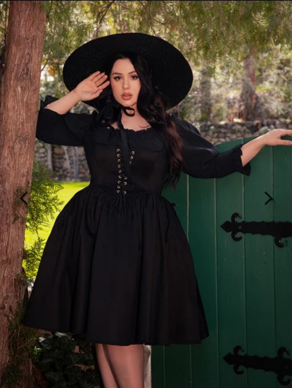 New LA Femme En Noir Cottage Corset Dress